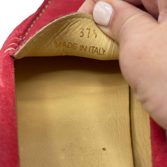 M. Gemi The Felize Sunset Red Suede Driving Mocassin Loafers - Picture 6 of 6
